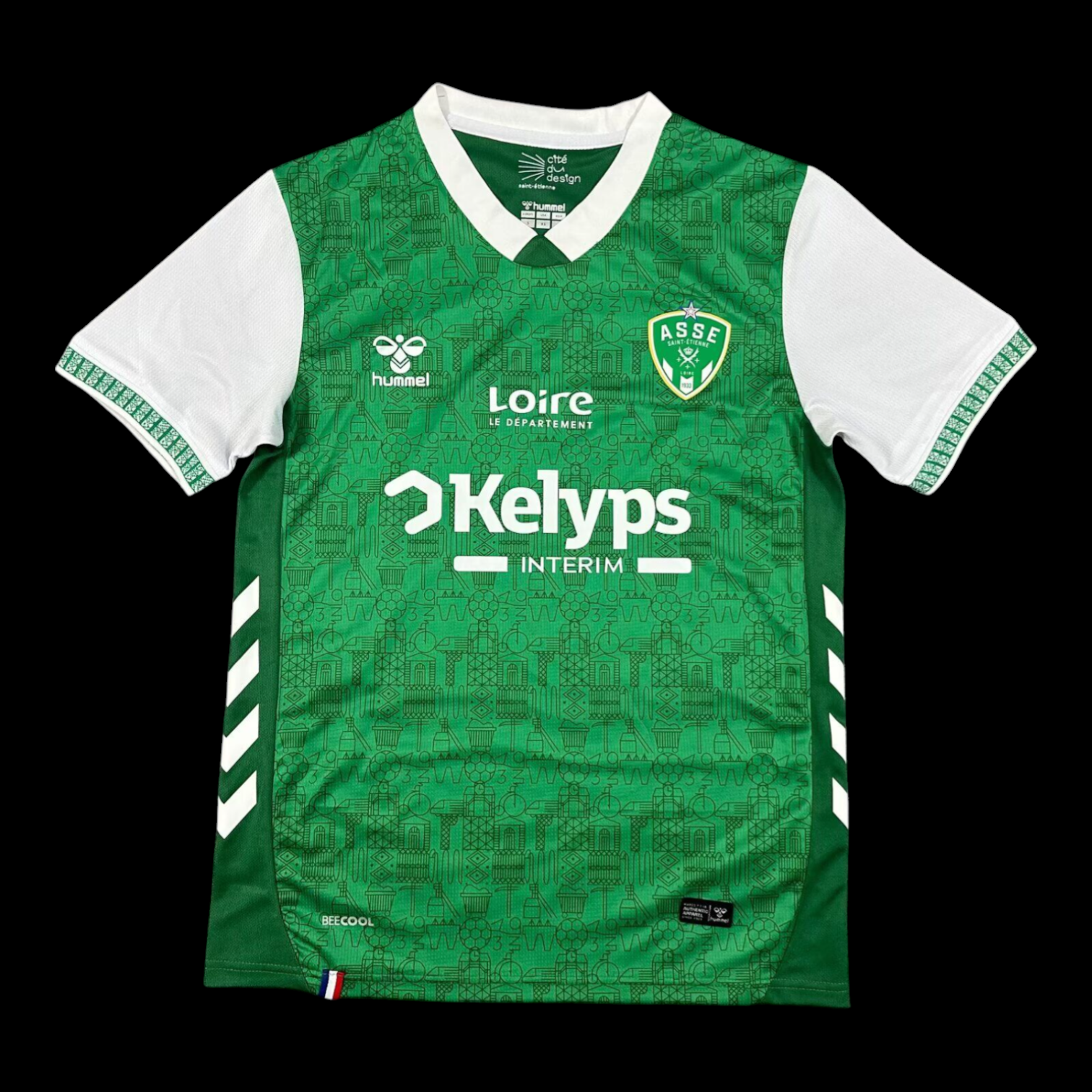 Maillot domicile Saint Etienne 25/26 Le 12 -ème Maillot, maillot de football vert avec logo et détails blancs.