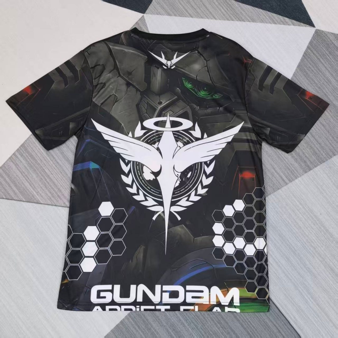 Maillot noir 25/26 Japan anime Le 12 -ème Maillot, tissu léger avec motifs japonais visibles sur le devant.