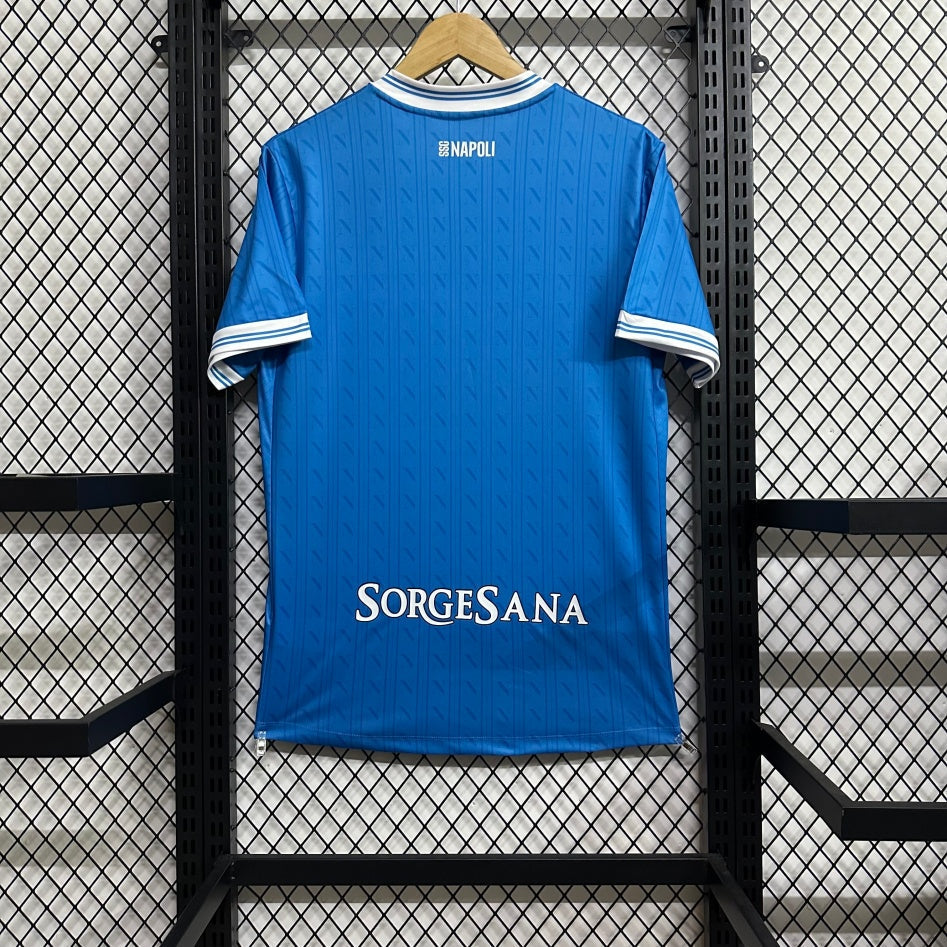 Maillot domicile Napoli 25/26 Le 12 -ème Maillot, maillot de football avec logo de l'équipe Naples, en bleu et blanc.