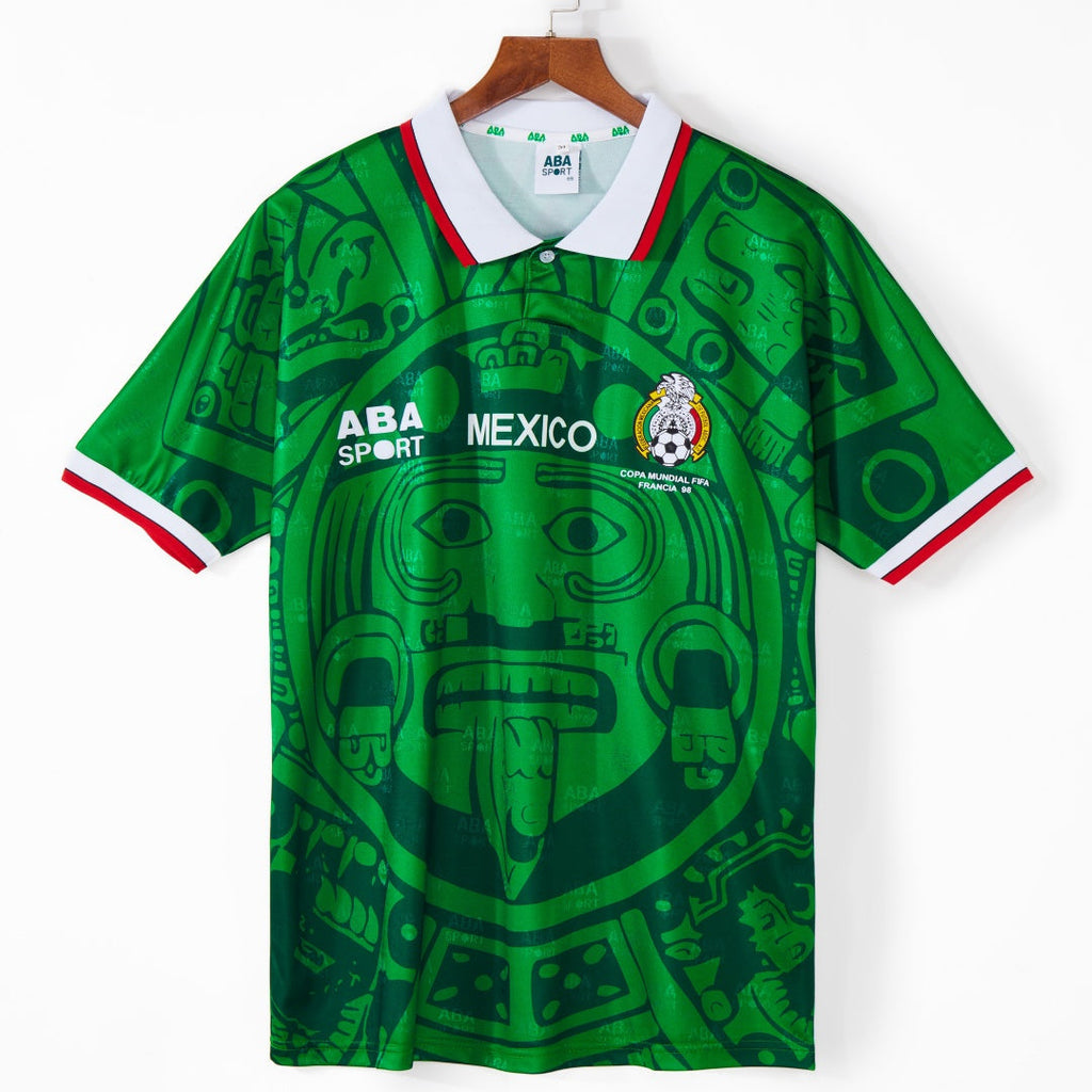 Maillot domicile rétro 1998 Mexique, Le 12 -ème Maillot, vue de face avec logo et design traditionnel.
