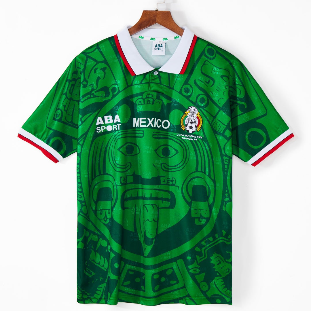 Maillot domicile rétro 1998 Mexique, Le 12 -ème Maillot, vue de face avec logo et design traditionnel.
