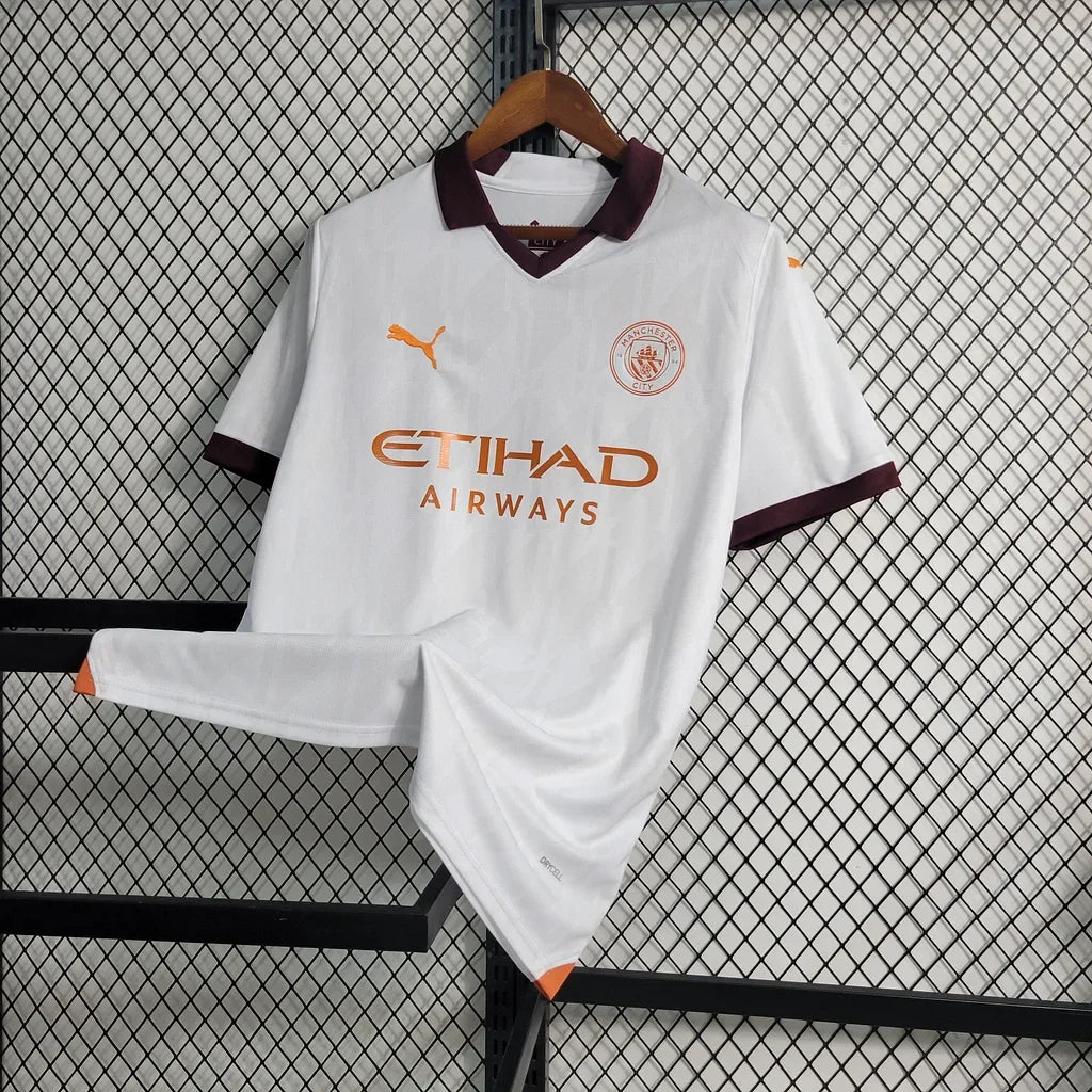 Maillot extérieur Manchester City saison 2023-2024 Le 12 -ème Maillot, maillot de football en tissu sportif avec logo du club