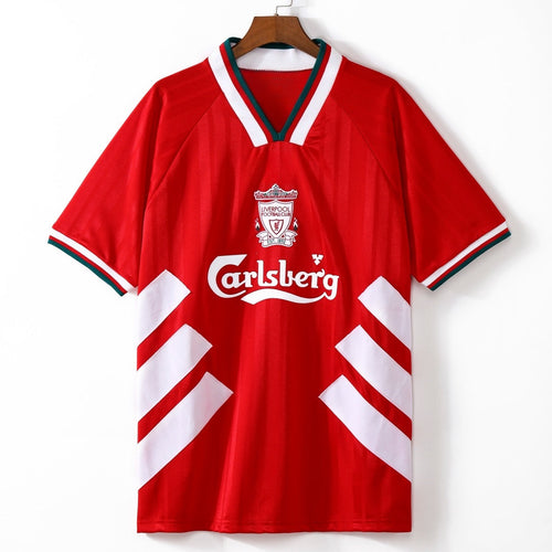 Maillot domicile rétro Liverpool 1993-1995 de la marque Le 12, maillot de football avec logo et détails historiques.