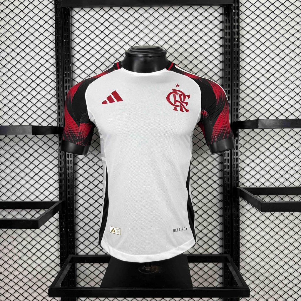 Maillot extérieur Flamengo 2025-26 de la marque Le 12, avec logo et design officiel, vue de face sur fond neutre.