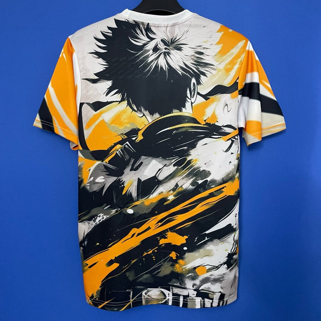 Maillot 25/26 japon anime New Spécial D de la marque Le 12 -ème Maillot, vue de face avec motifs colorés.