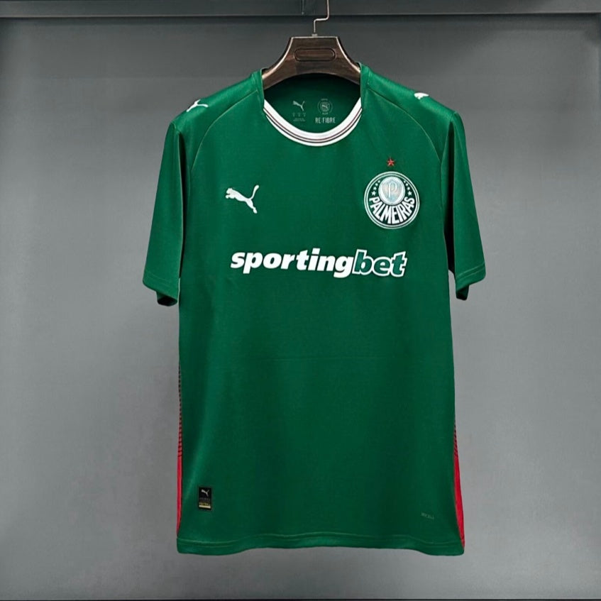 Maillot domicile Palmeiras 26/27 de Le 12-ème Maillot, maillot vert avec logo et détails officiels, vue frontale.