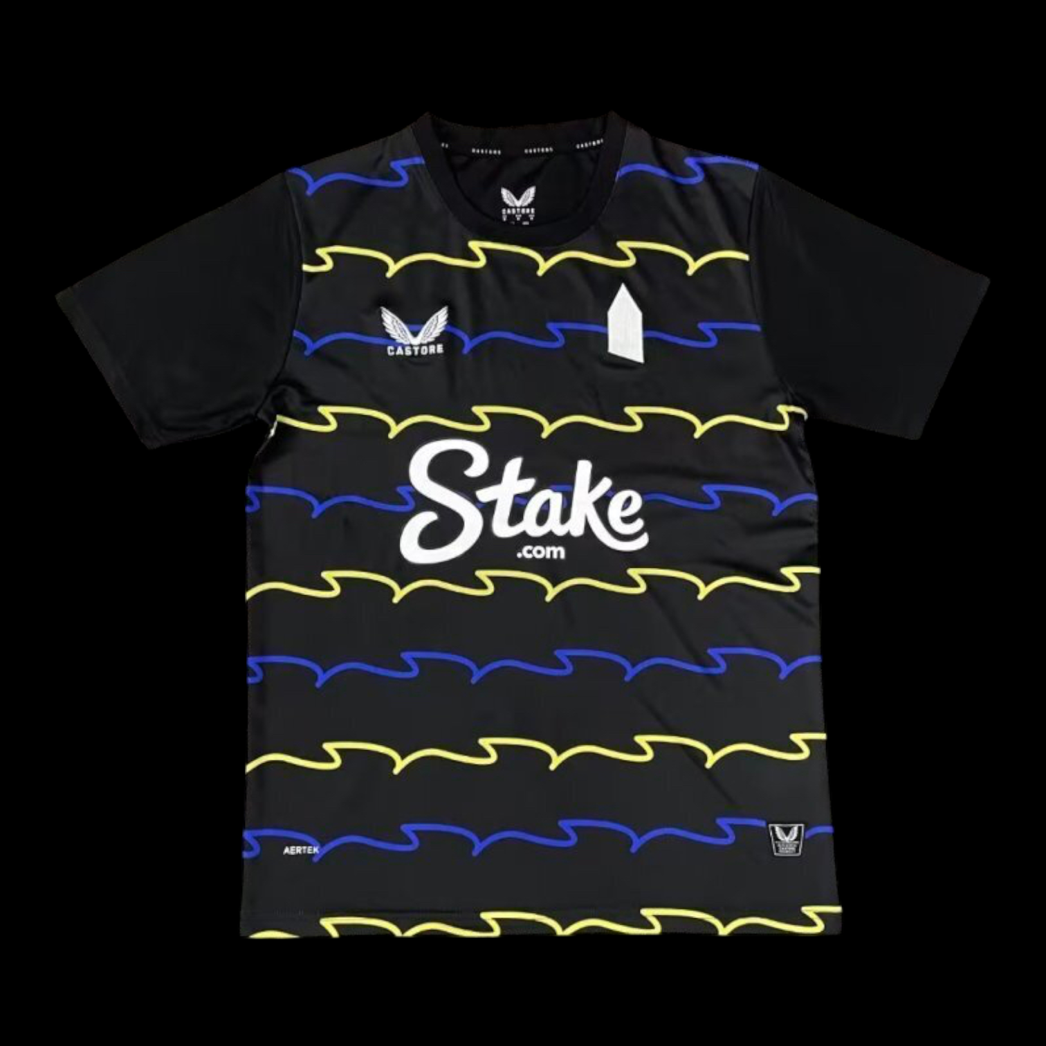 Maillot de football Everton troisième 25/26, conçu par Le 12 -ème Maillot, affichant les couleurs et logo du club.