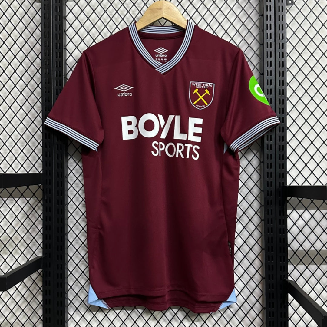 Maillot domicile West Ham United 25/26 Le 12-ème Maillot, maillot de football avec logo et couleurs officielles.