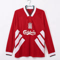Maillot domicile rétro Liverpool 1993-1995 à manches longues, maillot de football vintage Le 12 -ème Maillot, style classique.