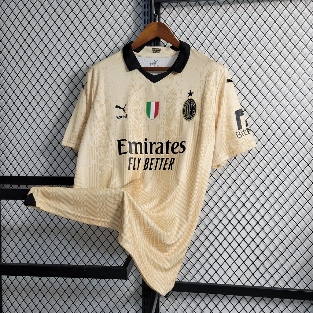 Maillot de football AC Milan édition spéciale 2023-2024, fabriqué par Le 12, affichant le logo et le design du club.