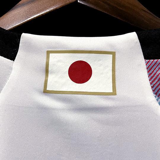 Maillot de football Japon 2022/23 Coupe du Monde, marque Le 12, vue de face avec logo et détails du maillot national.
