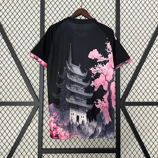 Maillot Japon 2023-2024 Le 12, édition spéciale dragon noir et rose, maillot de football japonais pour la saison.