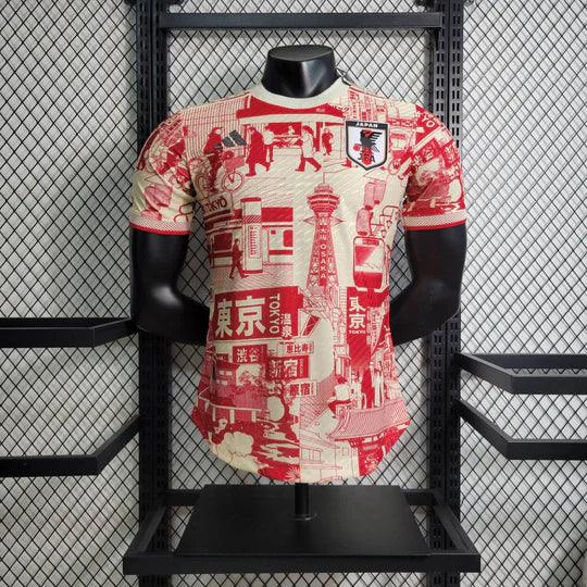 Maillot Japon saison 2023 édition spéciale Tokyo, Le 12 -ème Maillot, vue front avec design unique, tissu bleu et motifs japonais.