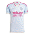 Maillot Arsenal concept 2025 de Le 12 -ème Maillot, vue front avec logo et design futuriste en bleu et blanc.