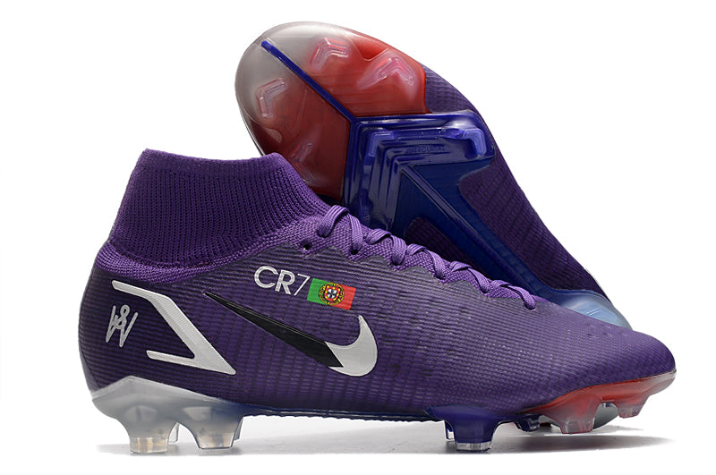 Crampons Mercurial Superfly IX Elite de Le 12 -ème Maillot, pointes en acier pour football, visibles avec chaussette intégrée