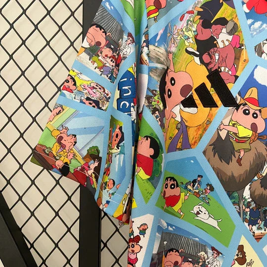 Maillot de football Japon Concept Chin-Chan 2024 de la marque Le 12 -ème Maillot, vue de face avec motifs bleus et rouges.