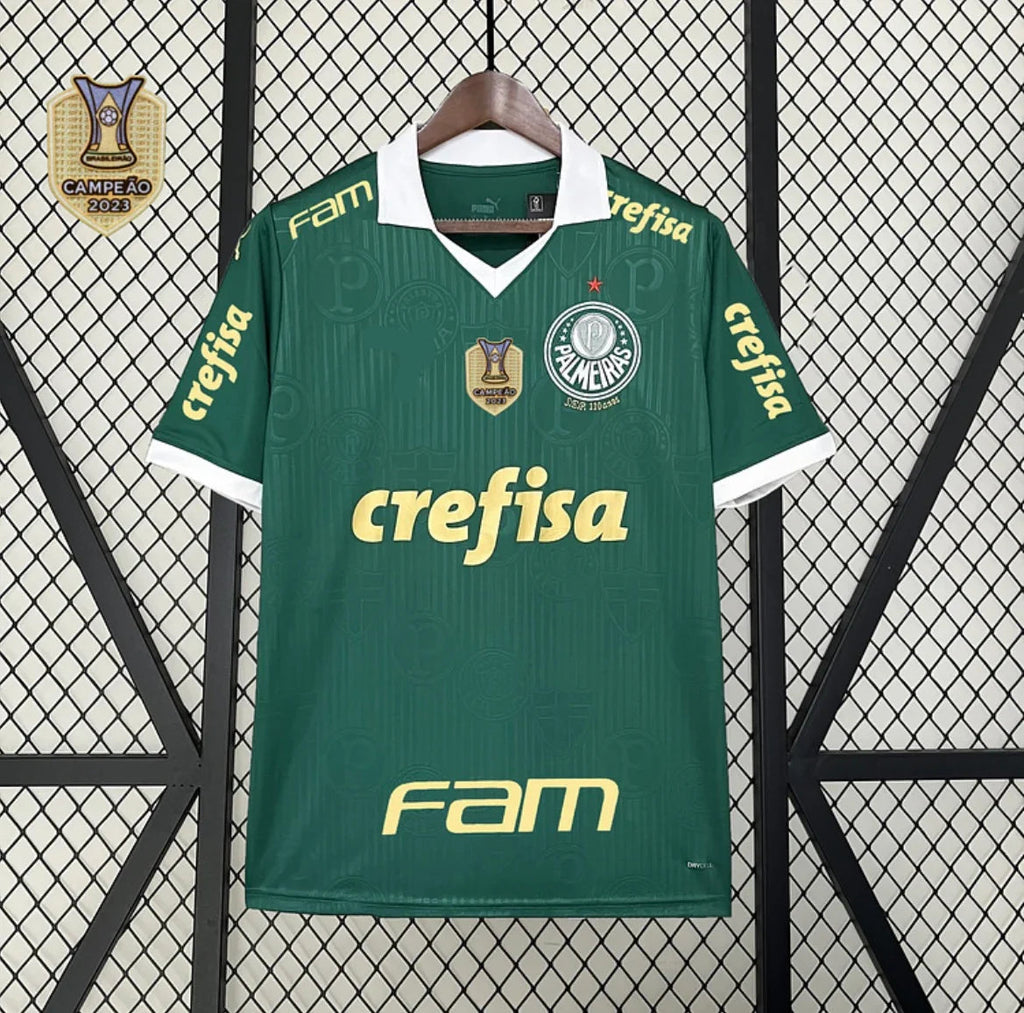 Maillot domicile Palmeiras 2024-2025 Le 12 -ème Maillot, devant avec logo et design officiel du club de football brésilien