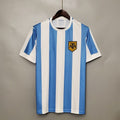 Maillot rétro de la Coupe du Monde 1978 de l'Argentine, logo et détails vintage du maillot Le 12 -ème Maillot.