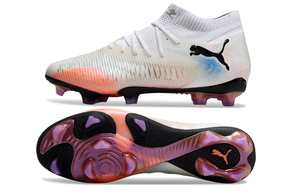 Crampons FUTURE 8 ULTIMATE FG de Le 12 -ème Maillot, vue de dessus avec pointes en métal pour football en extérieur.