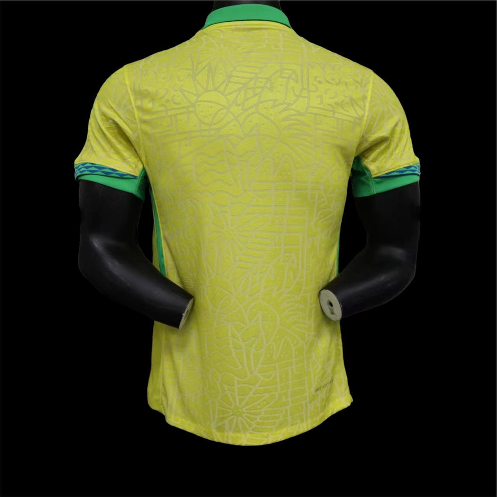Maillot Brésil Édition spéciale version Player 2023-2024 de Le 12, vue de face avec détails du design.