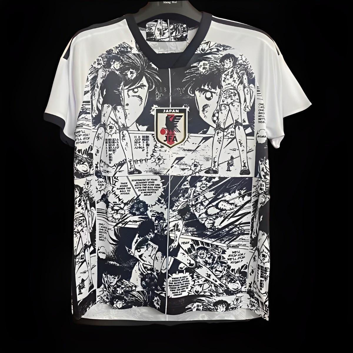Maillot de football Japon Édition Captain Tsubas 2023-2024, maillot officiel Le 12 -ème Maillot, vue de face.