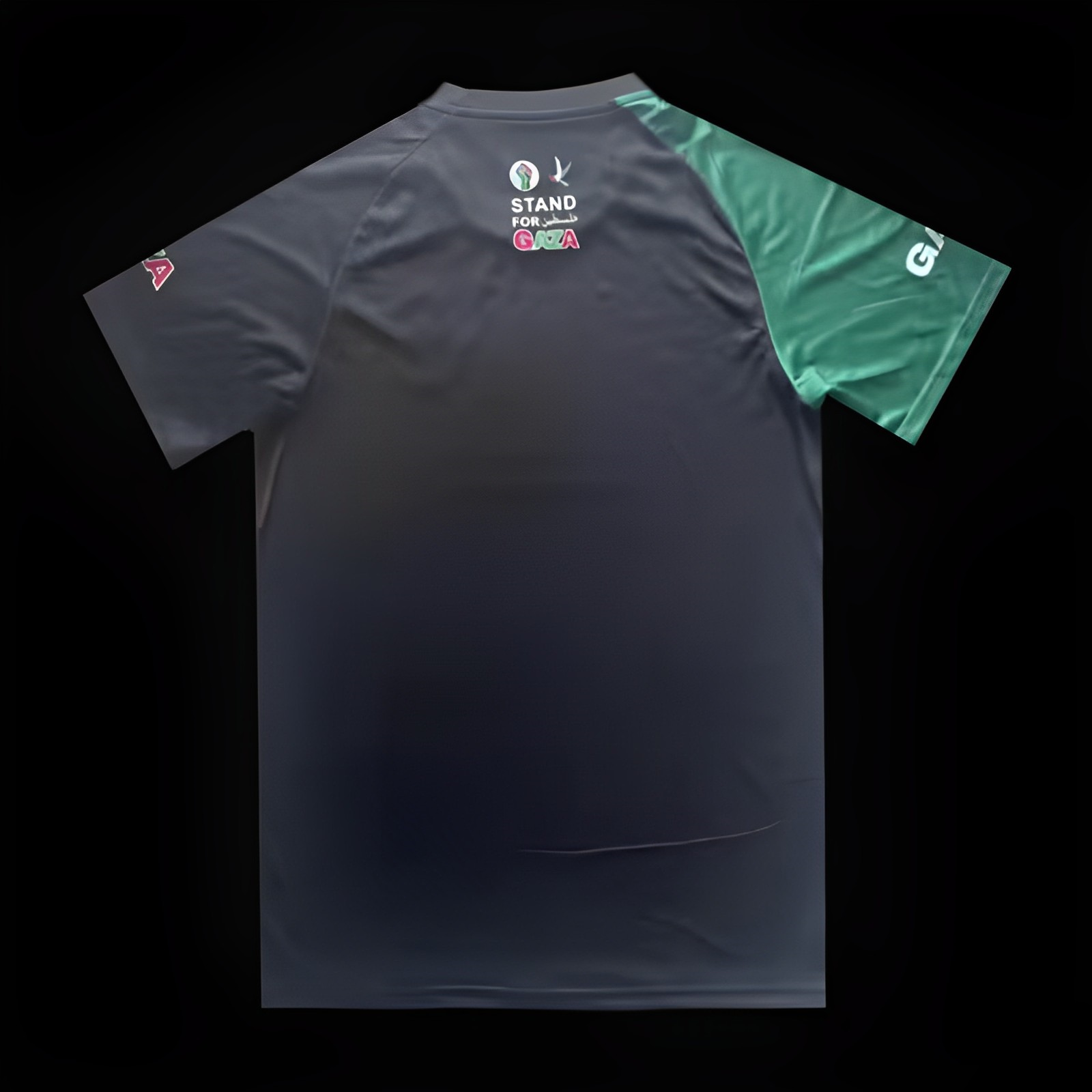 Maillot de football Palestine Le 12 -ème Maillot édition « Stand For Gaza ! » 2023-2024, vue de face.