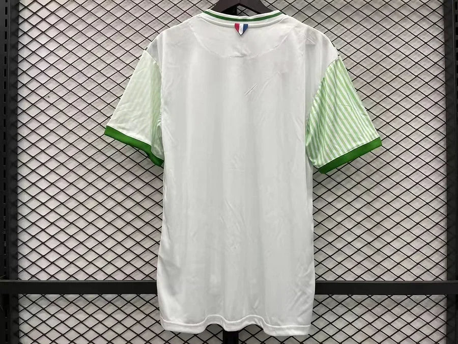 Maillot extérieur Saint-Étienne 2022/23, bleu avec logo Le 12, vue frontale du maillot de football.