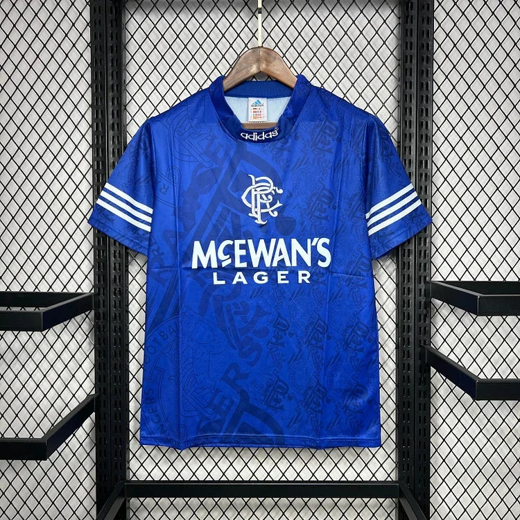 Maillot rétro Le 12 Angers 1994/95, maillot de football vintage avec logo et numéros, vue de face sur fond blanc.