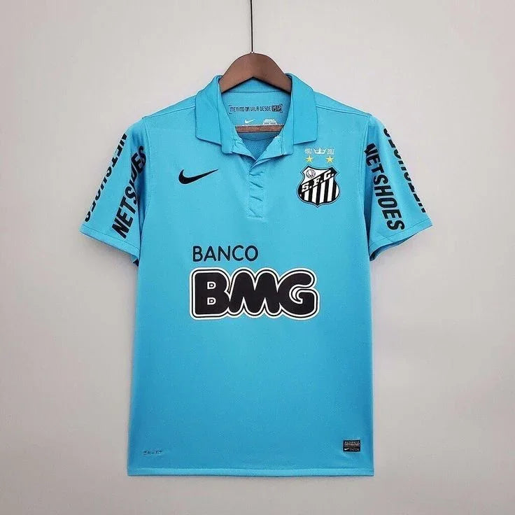 Maillot rétro Santos extérieur 2011/12, maillot de football vintage de la marque Le 12 -ème Maillot, vue de face.