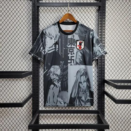 Maillot Japon Concept 2024 Tokyo Revengers par Le 12 -ème Maillot, détails du design manga, couleurs vives et logo sur le maillot.