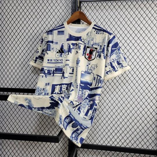 Maillot Japon 2024 Concept Edition Tokyo de Le 12, vue de face avec logo et design moderne, porté par un mannequin.