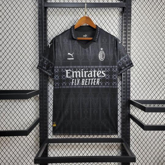 Maillot de football AC Milan saison 2023-2024 édition spéciale version joueur, marque Le 12, affichant le logo du club.