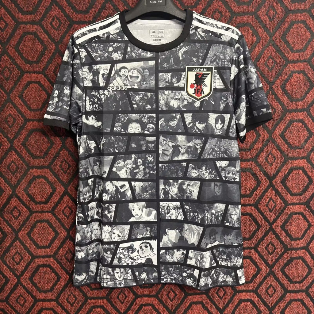 Maillot 25/26 Japon Le 12 -ème Maillot avec design anime, vue de face sur fond blanc, détails colorés et logo visible