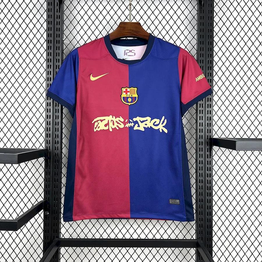 Maillot de football Barcelone 24/25 Le 12 -ème Maillot, style sportif avec logo du club, vue de face.
