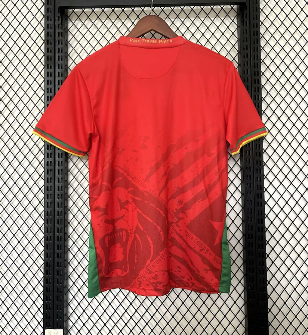 Maillot Cameroun Spécial 25/26 Le 12 -ème Maillot, maillot de football avec les couleurs et logo du Cameroun, vue de face.