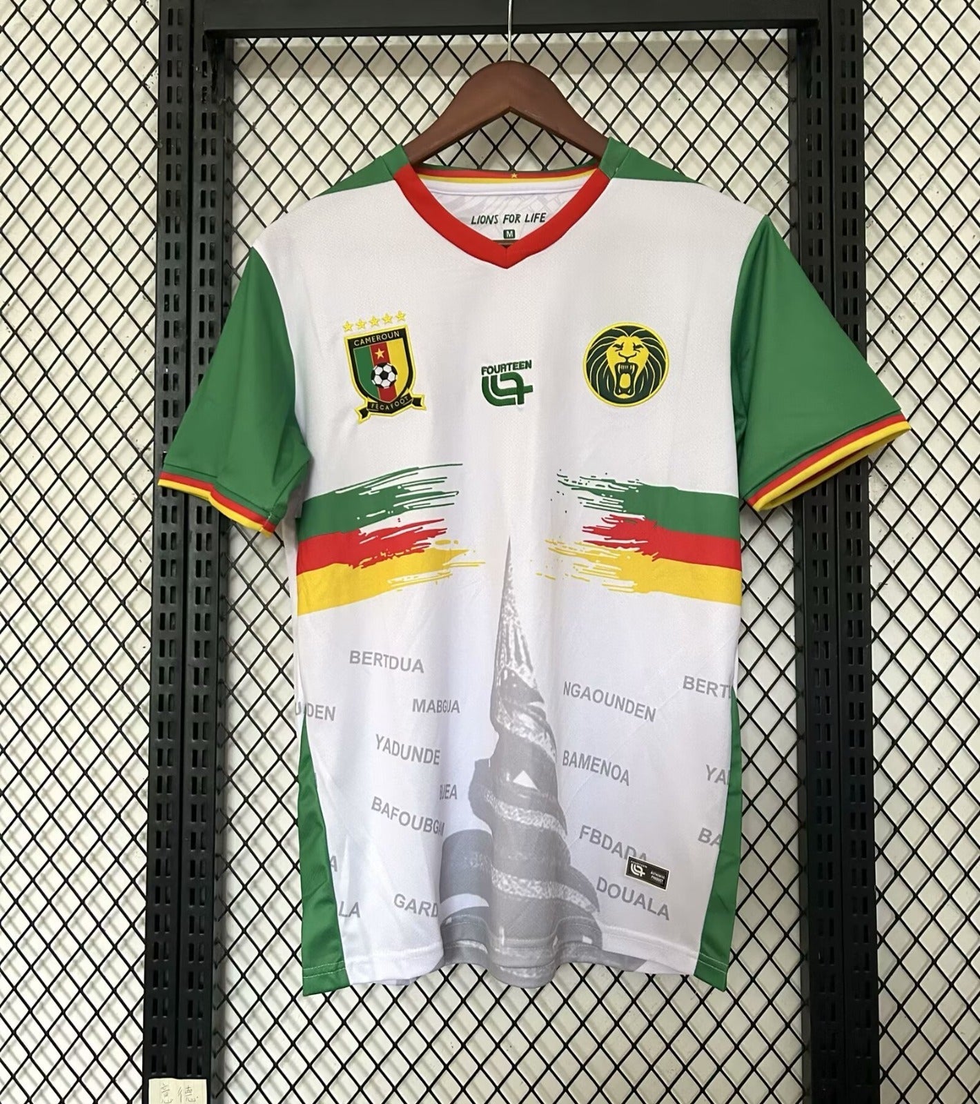 Maillot Cameroun Spécial 25/26 de la marque Le 12 -ème, vue de face avec logo et design distinctif.