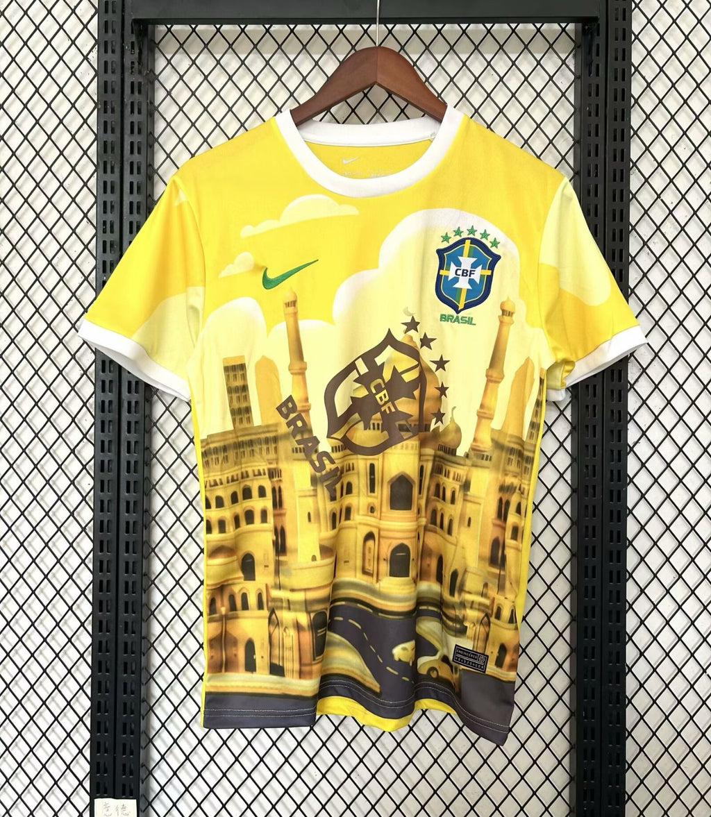 Maillot de football Brésil 25/26 Le 12, design spécial avec logo et couleurs emblématiques sur le devant.