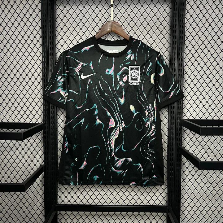 Maillot extérieur 24/25 de la Corée du Sud par Le 12 -ème Maillot, vue front du maillot avec logo de l'équipe.