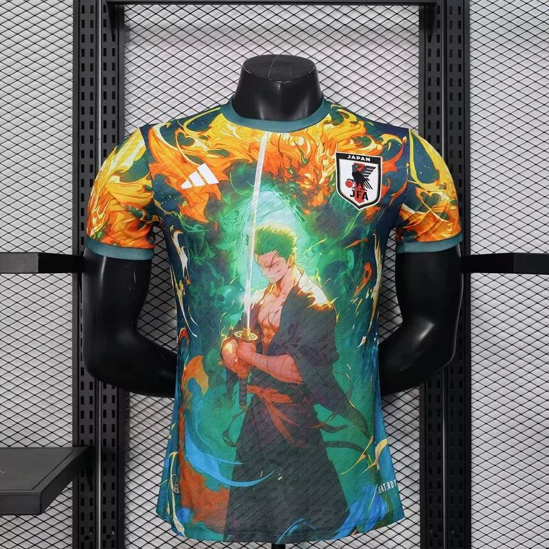 Maillot de football Japon 2025-26, marque Le 12 -ème Maillot, en tissu bleu avec logo et détails sportifs visibles.
