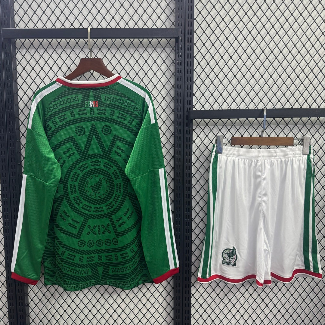 Maillot domicile Le 12 -ème Mexique, ensemble 25/26, manches longues, tenue de football adulte, maillot de sport vert et blanc