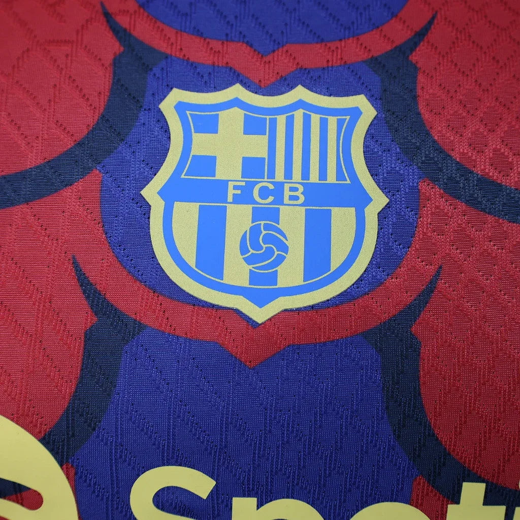 Maillot de football FC Barcelone 2024-2025 Pre-Match Le 12, maillot officiel avec logo et design moderne.