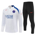 Ensemble PSG blanc 25/26 pour enfant, maillot de football Le 12 -ème Maillot, vue de face avec logo et numéros.