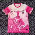 Maillot de football pour enfants Le 12 -ème Maillot, modèle Brésil 25/26, couleur rose, détails du design visible.