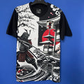 Maillot de football pour enfants 25/26 ans Le 12 -ème Maillot, design japonais anime noir, en tissu léger et confortable.