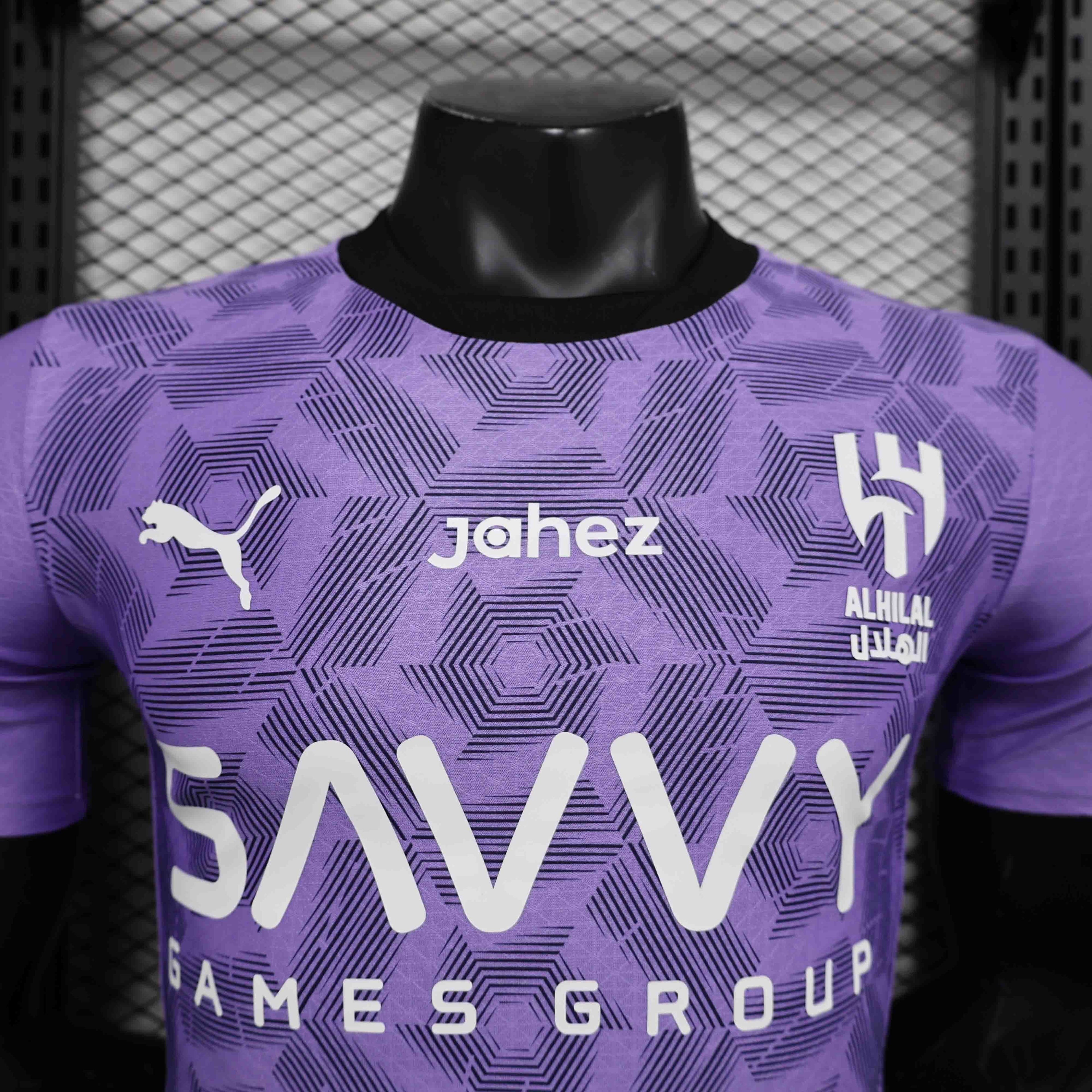 Maillot de football AL-Hilal 2024-25, maillot officiel de l'équipe, avec logo et design moderne, par Le 12 -ème Maillot