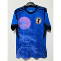 Maillot de football Le 12 -ème Maillot, taille 25/26, style bleu japonais, vue arrière avec détails du design.