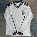 Maillot de football à manches longues Italie Extérieur Le 12-ème pour enfants 25/26, vue de face avec logo visible