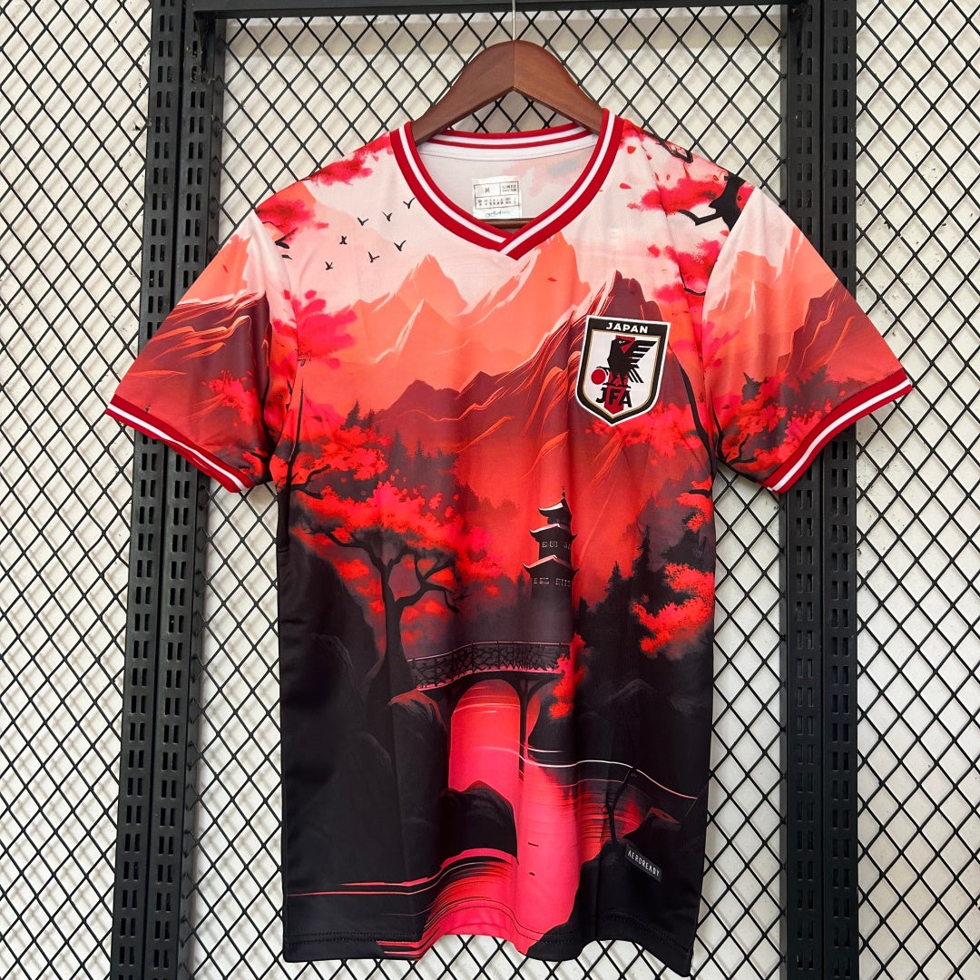Maillot 24/25 Japon anime en style spécial rouge, par Le 12 -ème Maillot, avec design inspiré du manga japonais.