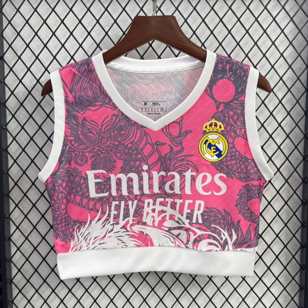 Maillot Real Madrid 25/26 femme, Le 12 -ème Maillot, maillot de football féminin avec logo du club et design spécial.