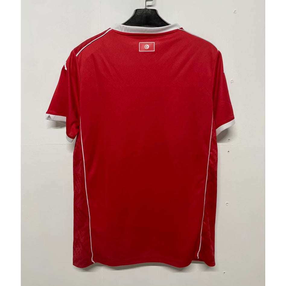 Maillot domicile 25/26 Tunisiar Le 12 -ème Maillot, maillot de football avec couleurs nationales et logo de l'équipe.